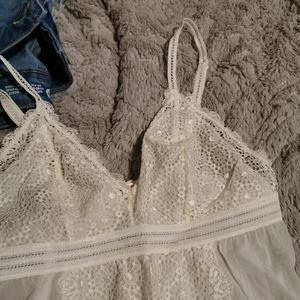 la Vie en Rose White Lace Dress Slip